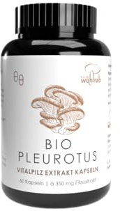 Pilze Wohlrab - BIO Pleurotus Kapsel, 350 mg Austernpilze Extrakt je Kapsel, Acerola Vitamin C - Bio-Qualität (60 Stück)