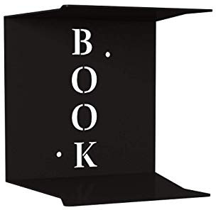 6 MENSOLE INVISIBILI PORTA LIBRI IN PILA COLORE BIANCO ALTA 100 CENTIMETRI (NERO) (NERO)