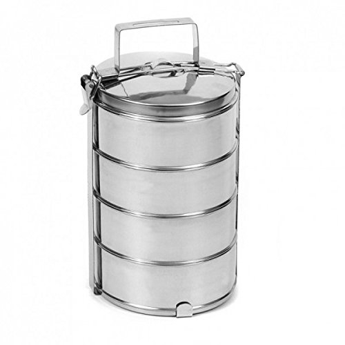 Orion 4tlg. Edelstahl Schüsseln, Stapelbar, Minimalistisch, 1 Liter, Silberschüsseln