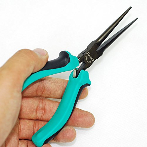 ProsKit PM-746 - Alicates de punta de aguja electrónica y precisión (150 mm)