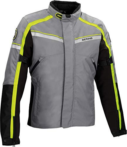 Bering Motorradjacken GREENWICH, Grau/Schwarz/Fluoreszent, Größe XXL