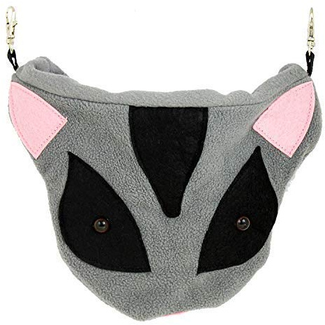 Sugar Glider Face Nest Pouch - Hammocks and Bedding for Sugar Glider, Squirrel, Marmoset, Hamster, Rodent, Rat, Reptile, Small Pets