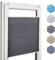 Home-Vision® Premium Plissee Faltrollo ohne Bohren mit Klemmfix, Kollektion „Melange” Leinenoptik Blickdicht Sonnenschutz Jalousie für Fenster & Tür (Graphit, B35cm x H120cm) Modern Klemmträger