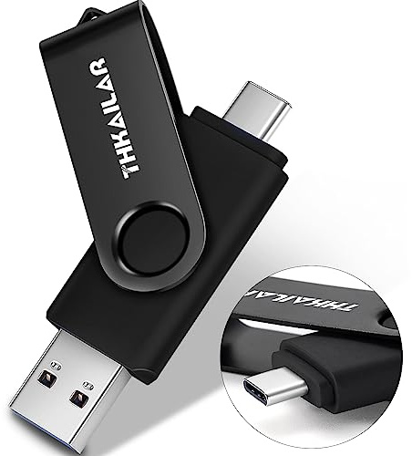 Thkailar 512GB Flash Drive 2 in 1 USB Flash Drive with Type C & Type A Ports,Thumb Drive,USB Stick for Android Phone/Tablet/PC/MacBook Pro/Air