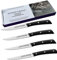STEWART & BRADLEY Steak Knife Set of 4 – Premium Full Tang German Steel Steak Knives with 5-Inch Serrated Blades and Ergonomic Handles for Dining and BBQ