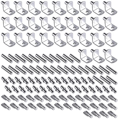 120 Stück Schrank Möbel Regal Stifte, Regalträger Stützen, 4 Stile Bodenträger Regalbodenträger, Bodenträger Edelstahl Regal Pins, Schrank Möbel Regal Pins Support, Regalstifte Regalhalterung Pegs