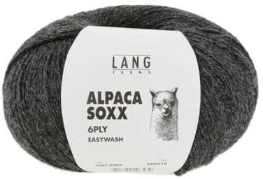 Lang Yarns Alpaca Soxx 6-fach, anthrazit, 150 Gramm
