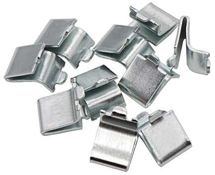 14 Pieces Silver Adjustable Steel Pilaster Shelf Clip Support, Shelving Bracket Clips for Metal and Wood Shelves