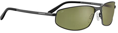 Serengeti - MATERA 2.0, Brushed Gunmetal, Verre Saturn 555nm Polarisé, Lunettes de soleil homme, Sport, Conduite, Sports Nautiques