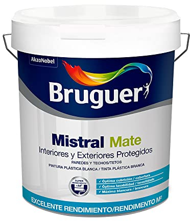 PINTURA PLASTICA BLANCA MATE MISTRAL 0,75l LITROS 5586676 BRUGUER