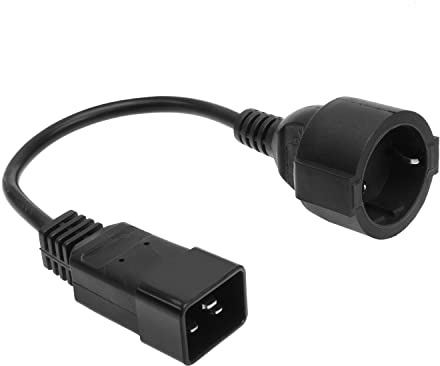 ACT C20 – CEE 7/3 strömkabel 0,2 m, C14-kontakt till CEE7/3-uttag strömkabel, för server, IEC-kontakt – AK5251