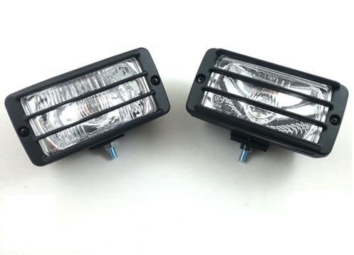 Générique 2 Phares Antibrouillard Universels Feux Halogène 12V 55W + Ampoules H3 Projecteurs Anti-Brouillard Voiture 4x4 Hors-route VTT Camping-car Camion Fougon Utilitaire E-approuvé ECE E4