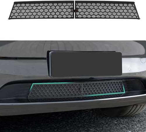 REFORM DESIGN Front Grill Mesh Insert Compatiable with Tesla Model Y, Air Vent Cover Guard Replacement for Tesla Model Y Accessories 2020-2024, Black(Not fit 2025 2026 Juniper)
