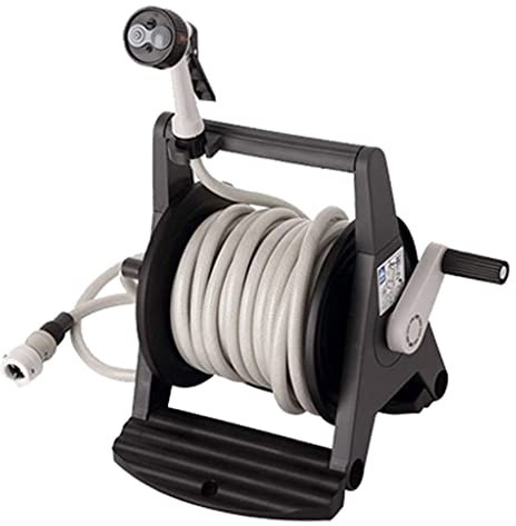 ISCBAFYX Gartenschlauchwagen Gartenschlauchtrommelwagen Multidirektionale Gartenschlauchtrommel, Wasserrohr-Aufbewahrungsregaltrommel, Gartenwerkzeugzubehör (Farbe: A, Größe: 30 m)