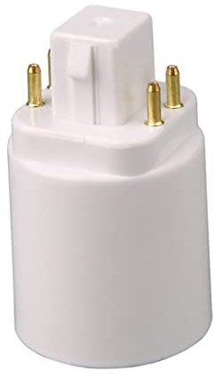 Jorzer Adaptador de Bombilla LED 4 Pin de 4 Pin GX24Q-E26 Lámpara de conversión Corta de Cuatro Pines Bolb