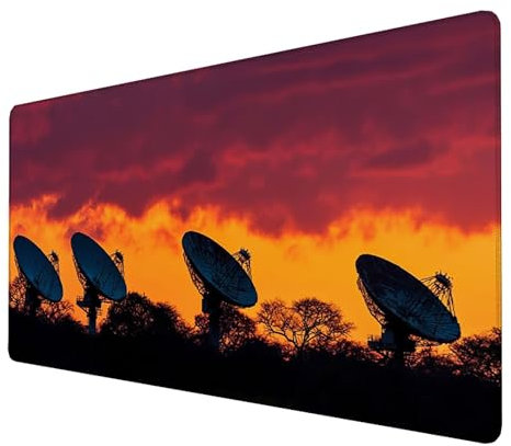 Tappetino Mouse, Tappetino Mouse Gaming xxl (1000x500x3mm) Tappetino per Mouse da Gaming (Radar) Tappetino Scrivania, Bordi Cuciti Base in Gomma Antiscivolo, Mousepad per Ufficio Game (Giallo) 5-0-4