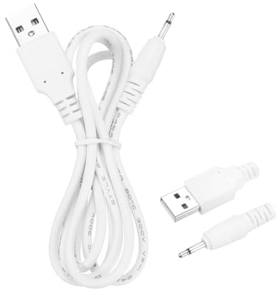 QUARKZMAN Cavo Alimentazione USB a DC 2A 5V Cavo Alimentazione DC Spina Jack 2.5mm Connettore Adattatore per Ventola Fotocamera Telefono Tablet (1m, Bianco)