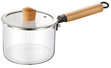 Kochtopf, Glastopf, Auflaufform, Backofen, hitzebeständiger Kochtopf aus klarem Glas, beheizbarer Suppentopf aus klarem Glas, Kochgeschirr-Set aus klarem Glas für Pasta, Nudeln, Suppe, Milch, Lebensmi