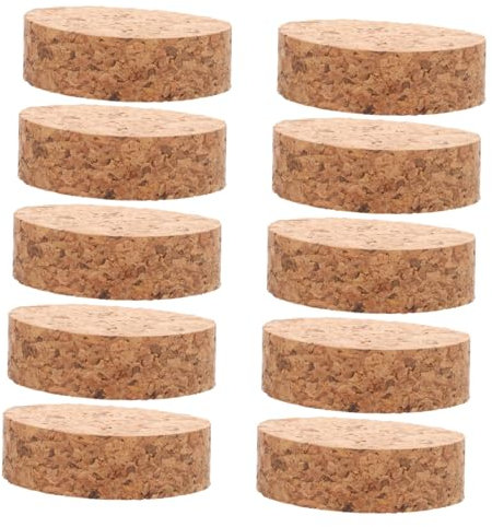 Abaodam 10pezzi Tappetini in Sughero Rotondi per Piante Sottobicchieri in Sughero per Vasi da Protezione per Mobili e Pavimenti Base in Legno Anti-Scivolo Leggero e Inodore