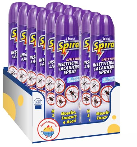 Spray insetticida per mosche e zanzare – 400 ml – Variazioni 4/8/12 Pezzi (12)