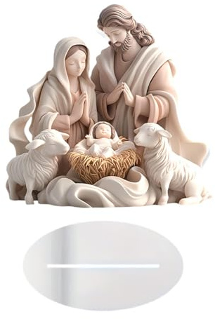 FytStycale Krippe Jesus Geburt Weihnachten Tafelaufsatz Sammlung Leichtgewicht 7,3x7inch