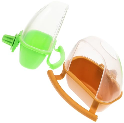 TOKIDNY 2 pezzi Mangiatoia per Uccelli da Gabbia Ciotola Robusta per Cibo e Acqua Pappagallo Contenitore Alimentare Sospensione con Grande Capacità Facile da Installare e Anticaduta per