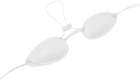 Abaodam Masque Oculaire Ergonomique en Tpu Blanc pour Épilation et Soins de Beauté, Cache-yeux Ajustable Protégeant les Yeux Lumière