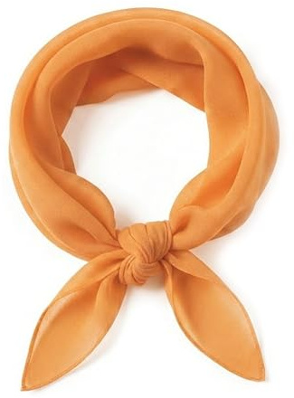 TigerTie Damen Nickituch Chiffon in einfarbig unicolor Halstuch - zartes Accessoire - 50 x 50 cm - Made in Italy