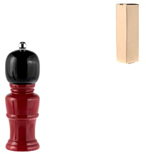 Home Carbonio Macinapepe, Acrilico/Ceramica Inox, Rosso, 15 cm