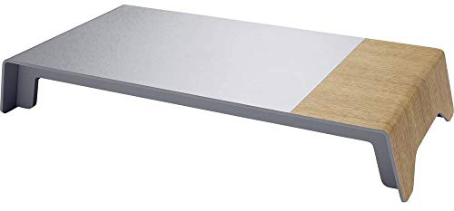 SIGEL SA404 Monitorständer Design, Metallic-Holz-Optik, Acryl, 52 x 25 x 8 cm