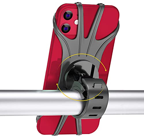 TAIYUNWEI Handyhalterung Fahrrad, Motorrad Handyhalterung, 360° Drehbar Fahrrad Telefonhalter für iPhone X/Xr/Xs/8/7, Samsung Galaxy S8/S9/S10, Huawei P40/P30/P20 und Alle 3,5-6,5 Zoll Handys.
