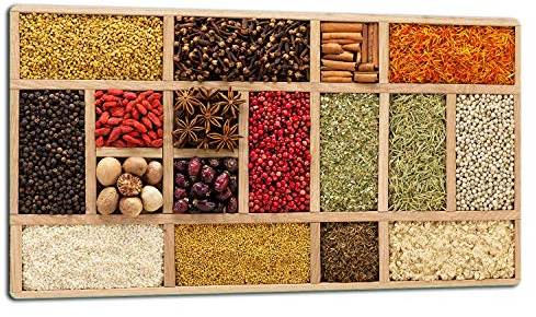 TMK ArtDeko – Schneidebrett Glas – Glasschneidebrett für die Küche 52x30 cm – Robust, Hygienisch & Rutschfest – Glas Schneidebrett – Zusätzliche Arbeitsfläche – Vielseitige Nutzung