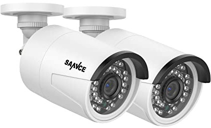 SANNCE POE CCTV Camera 3MP Home Outdoor 3.6mm Lens 36pcs IR-LED IP66 Weatherproof Metal Casing Camera 2 Pack