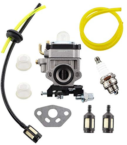 MCHNIC 11mm Carburateur Moteur de Carburant de Haie 2 Temps Trimmer Débroussailleuse Outillage de Jardin Carburateur pour 22cc 26cc 33cc 34cc 36cc filtre à essence kit Tube d'étanchéité