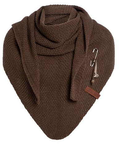 KNIT FACTORY - Dreiecksschal Coco - Damen Strickschal mit Wolle - Umschlagtuch für den Herbst und Winter - Winterschal - Dreieckstuch - Hochwertige Qualität - XXL Schal - 190 x 85 cm