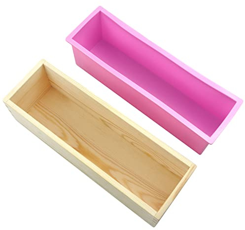 Stampo per Sapone 1200 ml Con Scatola Legno - Adatto per Fare Sapone o Toast