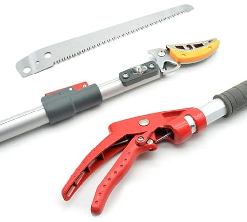 O·Lankeji Gartenwerkzeug Astscheren 1.2-2.2 M Teleskop-Obstpflücker Baumschere Gartenschneider mit Langer Reichweite zum Schneiden von Ästen Obstpflücken Apfelpersimone (Size : 1.2-2.2M)