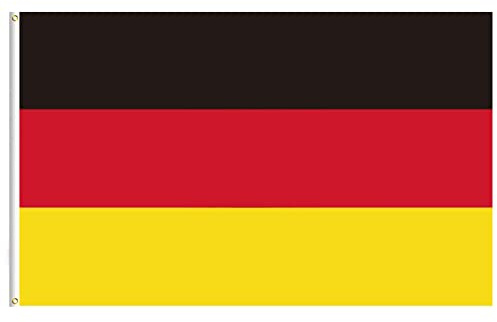 Lixure Deutschland Flagge/ 120x180cm Fahne -Polyester, Digitaldruck, lebendige Farbe, lichtbeständig, doppelt genäht, mit Messingösen für Garten Innen- Außenbereich