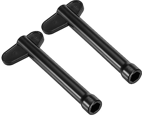 PATIKIL Faucet Installer Socket, M10 Wrench Plumbing Tool for Bowl Bathroom Basin Sink, Black 2 Pack