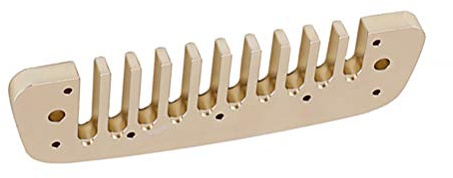 Chromatische Mundharmonika Mundharmonika Kamm Metall Harfe Kamm 10 Löcher Mundharmonika Kamm Teil für Muisc Liebhaber DIY Geschenk Mundharmonika Zubehör