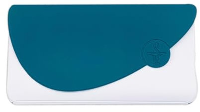 Nemau - Pochette Garde Ordonnance Format Enveloppe - Gomme Expansée - Fabriqué en France - Étui Souple pour Ordonnance, Feuilles de Soins, Carte Vitale, Carte Mutuelle - Modèle Bicolore Bleu et Blanc