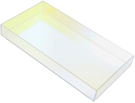 MAGICLULU Aufbewahrungstablett aus Acryl Schmuckteller Badewannenablage kleines Tablett Badablagen für die Theke Parfümtabletts Rechteck Parfümständer Badezimmerschrank