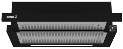 Cata Campana Extractora Telescópica TFH 6430GBK/B Display Digital 3+1 TURBO Motor Brushless Extra Silencioso Tira LED Fácil instalación Acabado Negro