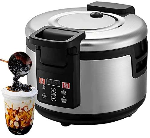 Annuod Tapioca Pearl Cooker, Fornello Commerciale per Sago Antiaderente Pearl Pot da 16 Litri Completamente Automatico per tè, tè alle Bolle E tè al Latte Touchscreen