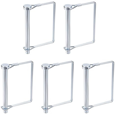 DTGN 8mm x 85mm (Dxl) Perno Bloccaggio Albero - 5pz - BENE per Rimorchi Agricoli Prato - Perno Accoppiatore per Rimorchio Quadrato Acciaio Carbonio - Tono Argento