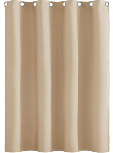 AMZYU Cortinas Opacas 1 Pieza, 140 x 100 cm Protección contra El Frío Cortinas Modernas Decorativas Visillos Separador de Ambientes para Ventanas Habitación Dormitorio, Color Crema