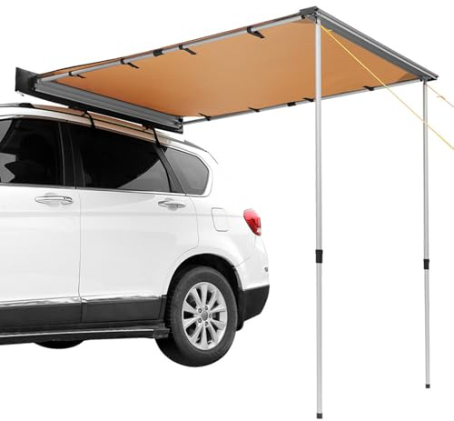 SSLW Outdoor-Auto-Overlanding-Markise, ausziehbare Fahrzeug-Sonnenschutz, wasserdichter Dachträger, LKW-Seitenmarkise, Unterstand, SUV-Überdachung, Campingzelt (Hardware im Lieferumfang enthalten)