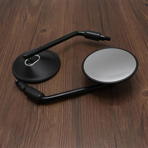 Lenkerendenspiegel Motorrad Universelle Schwarze Runde Spiegel Motorrad-Rückspiegel Seitenspiegel Für Royal Enfield Für Z900rs Für Triumph Für Bonneville Chopper Spiegel