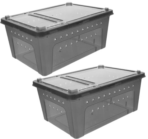 POPETPOP 2stücke Wiederverwendbare Belüftete Spinnen Reptilien Aufzuchtbox Robuste Fütterungsbox Für Insekten Kriechtiere Und Kleine Haustiere Praktisch Und Bruchsicher