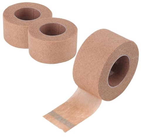3 Rolls Micropore Paper Tape, 2.5cm x 10m Tan Microporous Tape Flexible Skin Tape Micropore Fabric Tape Breathable Self Adhesive Hypoallergenic Tape Bandage for Sensitive Skin